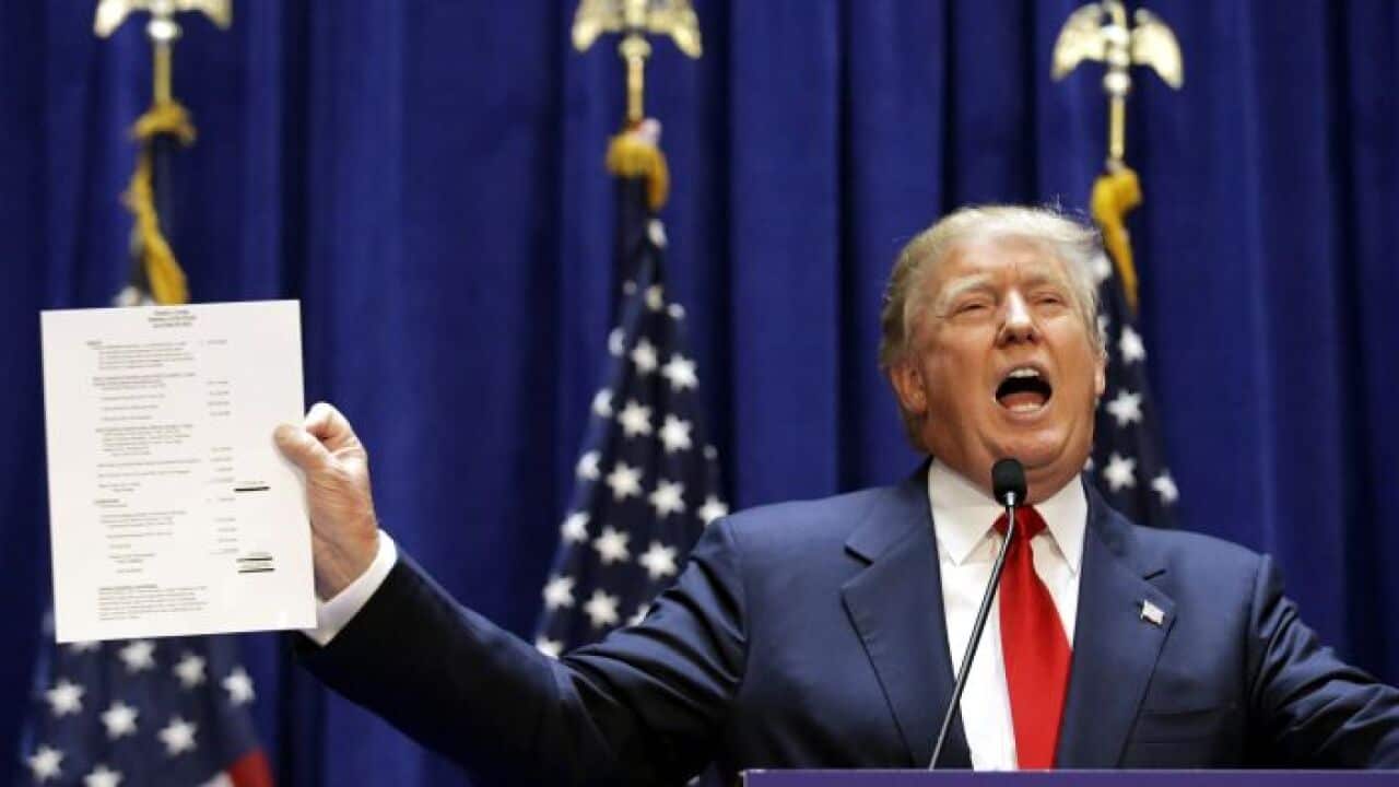 U.S. Republican presidential candidate, real estate mogul and TV personality Donald Trump