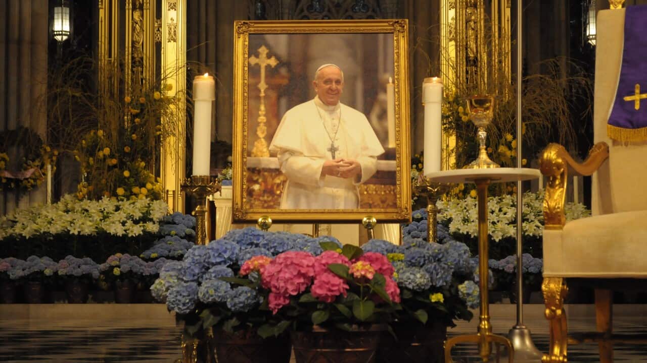 Pope Francis memorial in New York, USA - 21 Apr 2025