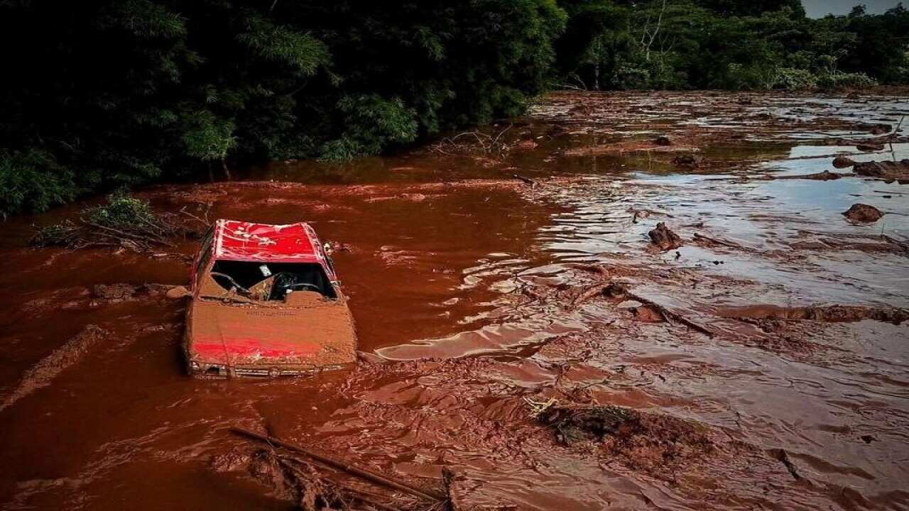 sludge from the burst van