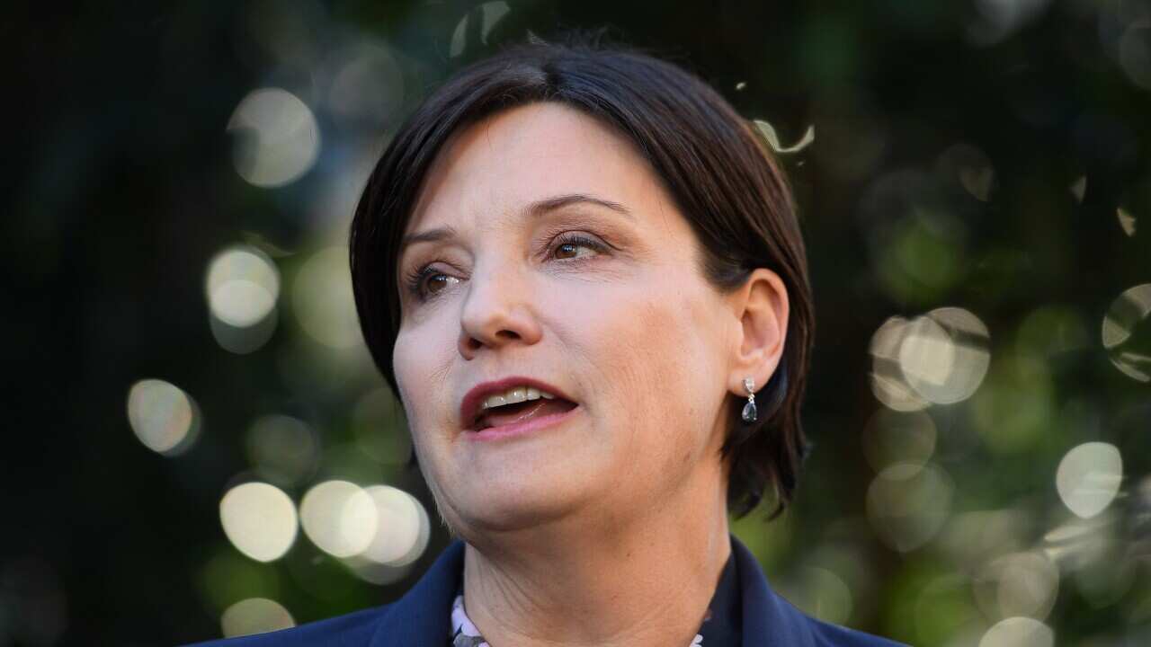 Jodi McKay speaking to the media in Sydney, Tuesday, May 25, 2021.