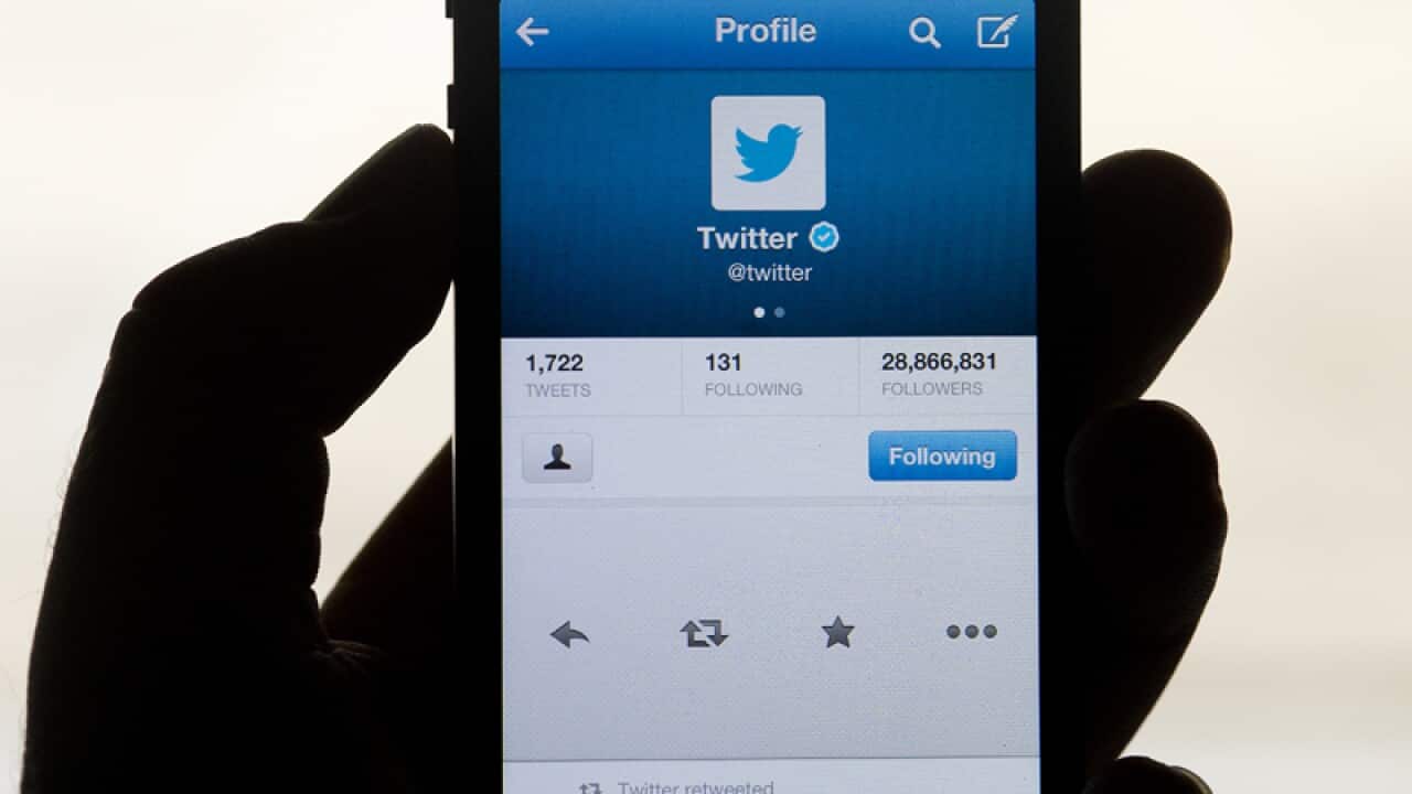 Stock photograph of the social networking site Twitter