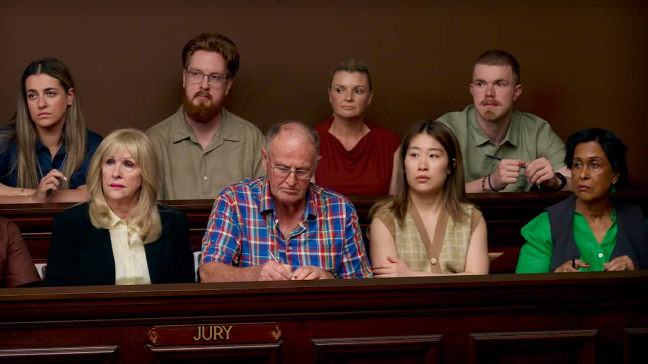 Members of the jury in 'The Jury: Skeleton in the Garden'.