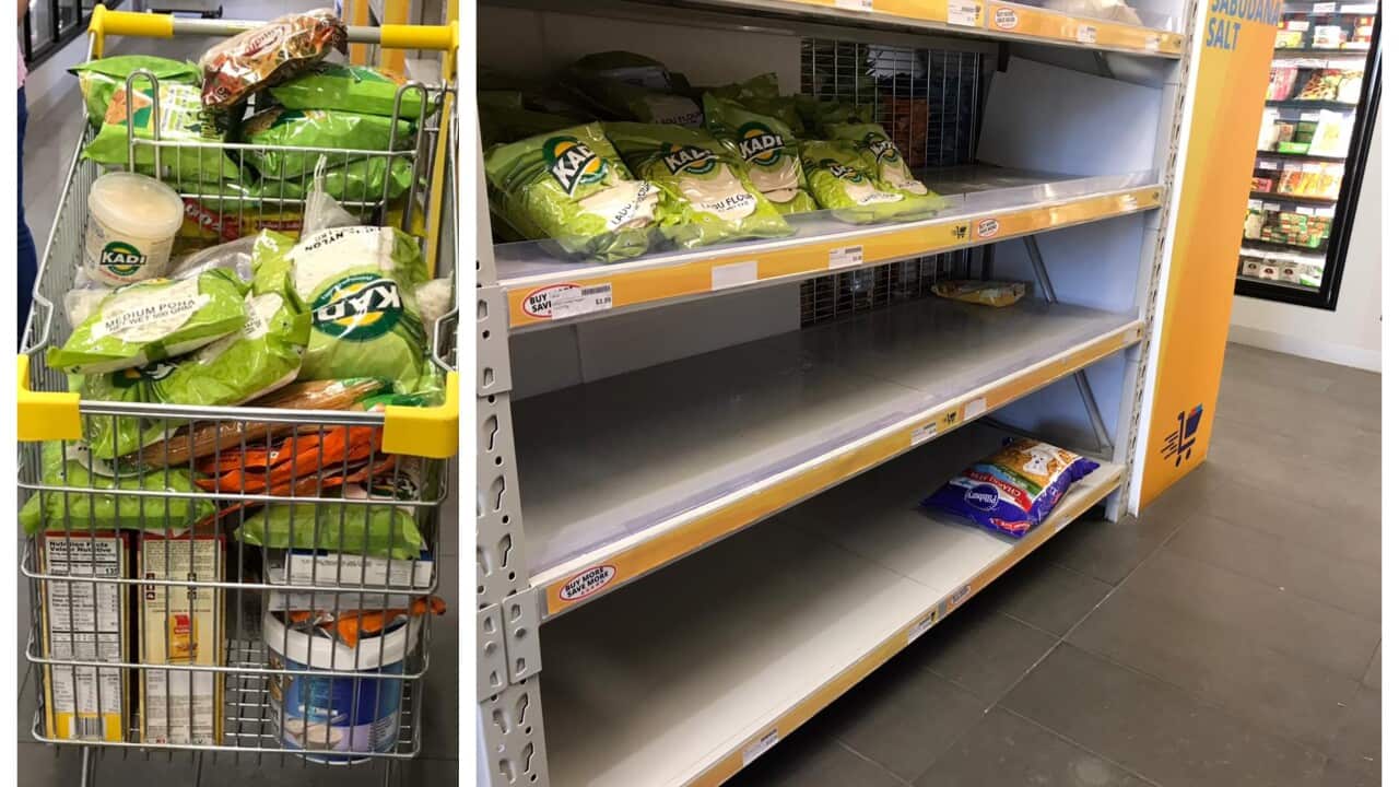 Scenes from Indian grocery store in Melbourne.