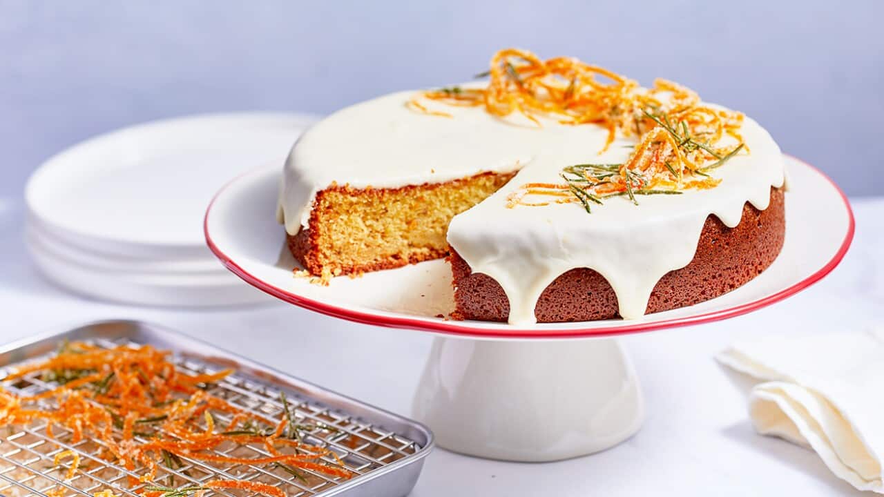 Rosemary orange olive oil cake