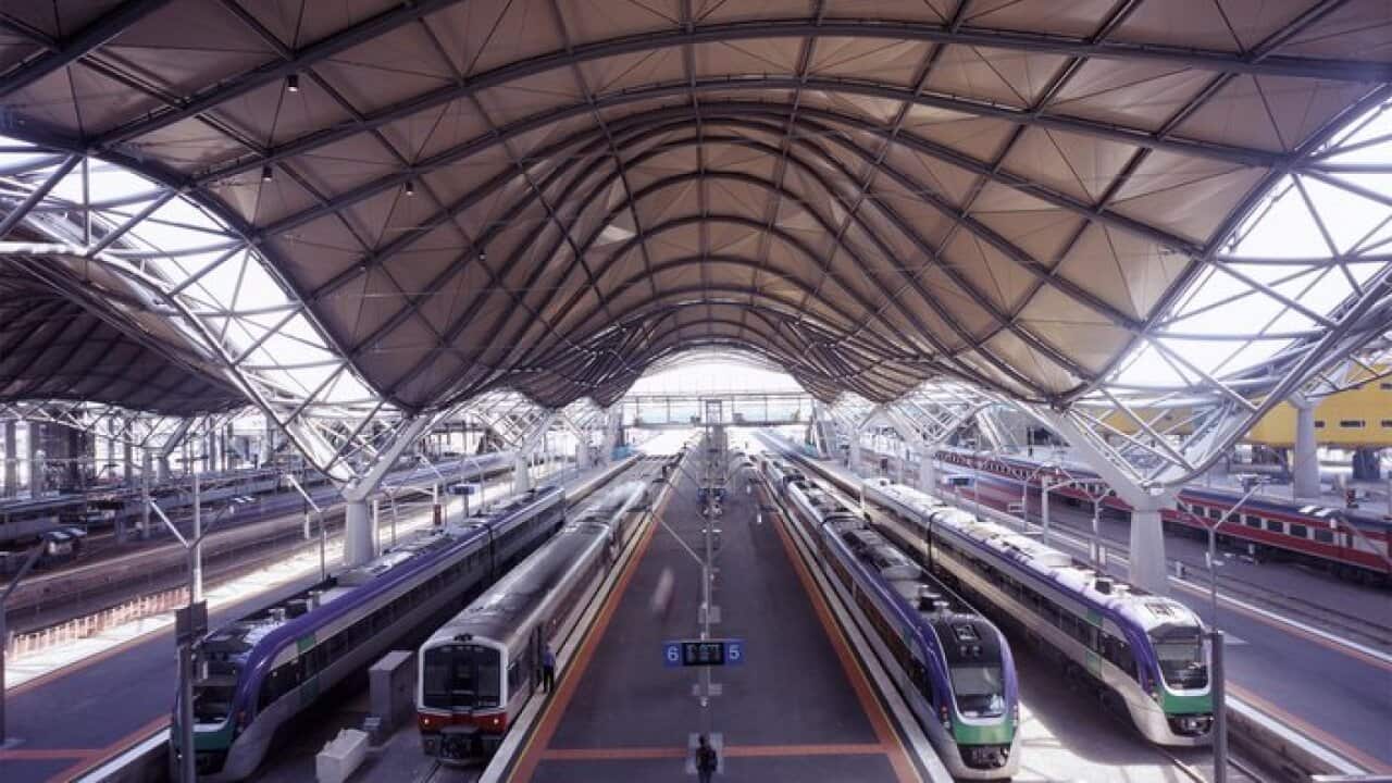 Southern Cross Station in Melbourne.