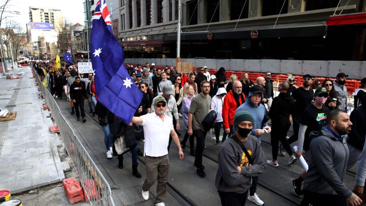 Australian Anti-Lockdown Activists Gather For "Freedom Rally"