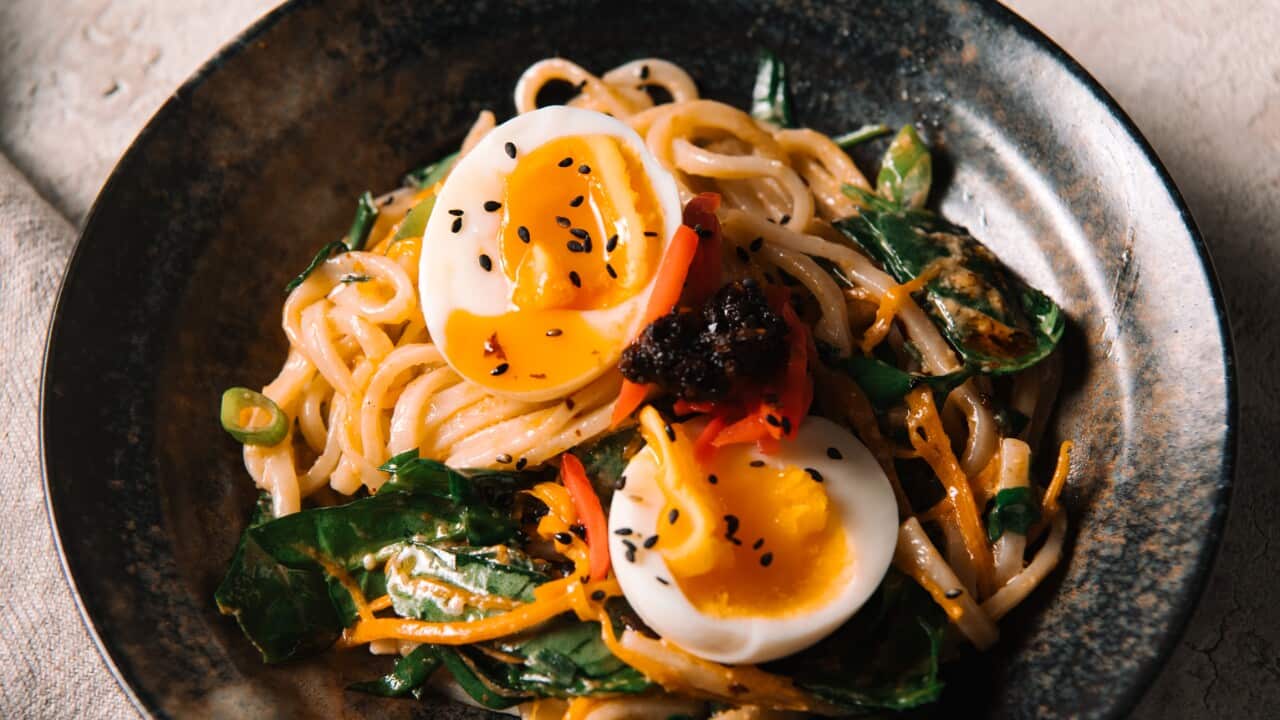 Great personality noodles with perfect boiled egg