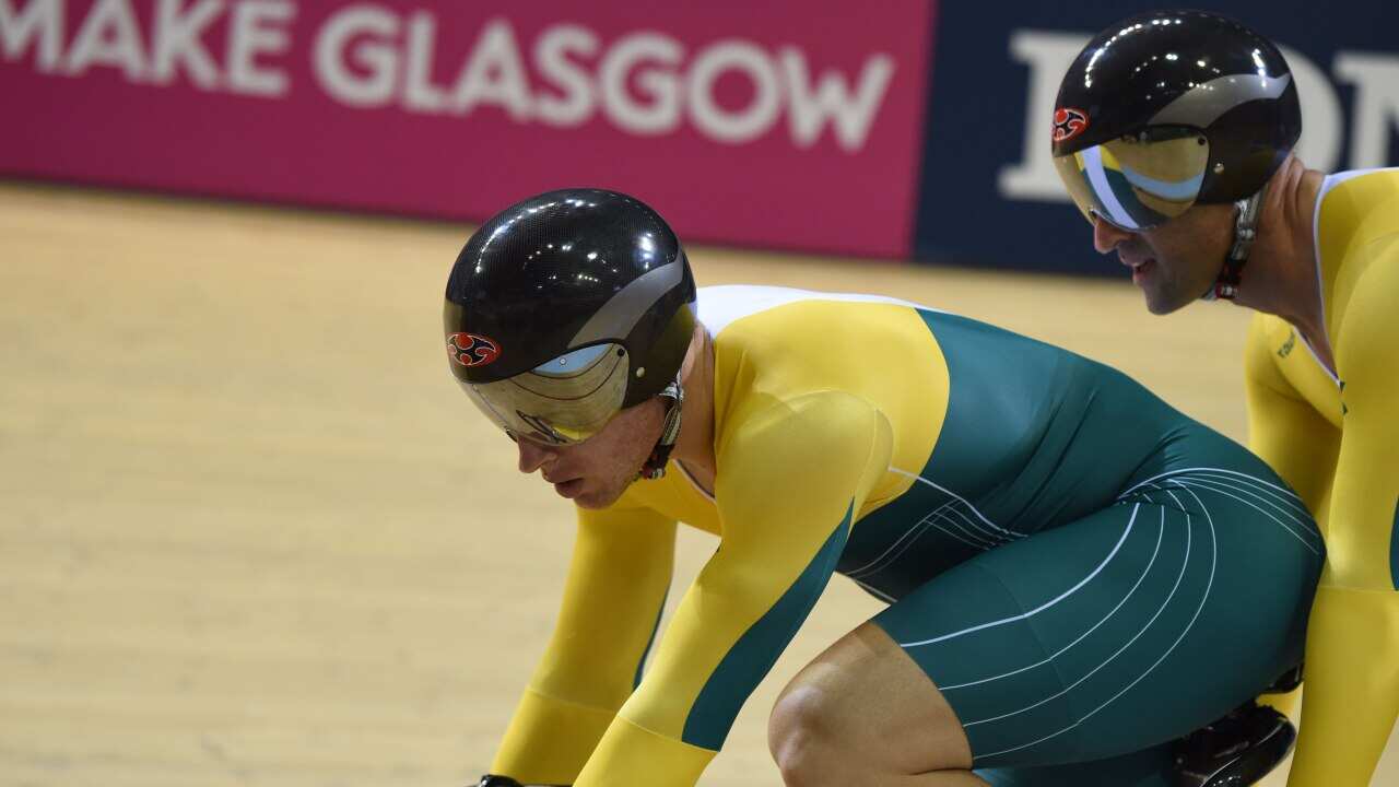 Australia's Kieran Modra and Jason Niblett in action.