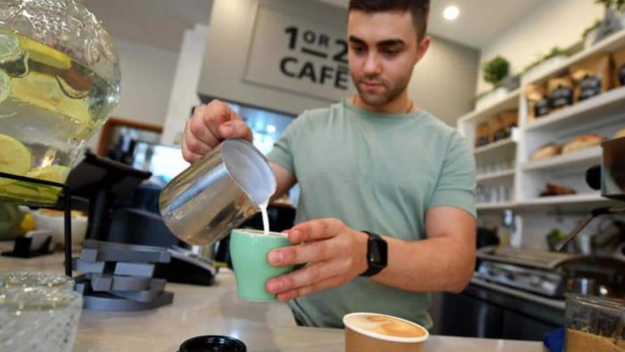 A man in coffee shop