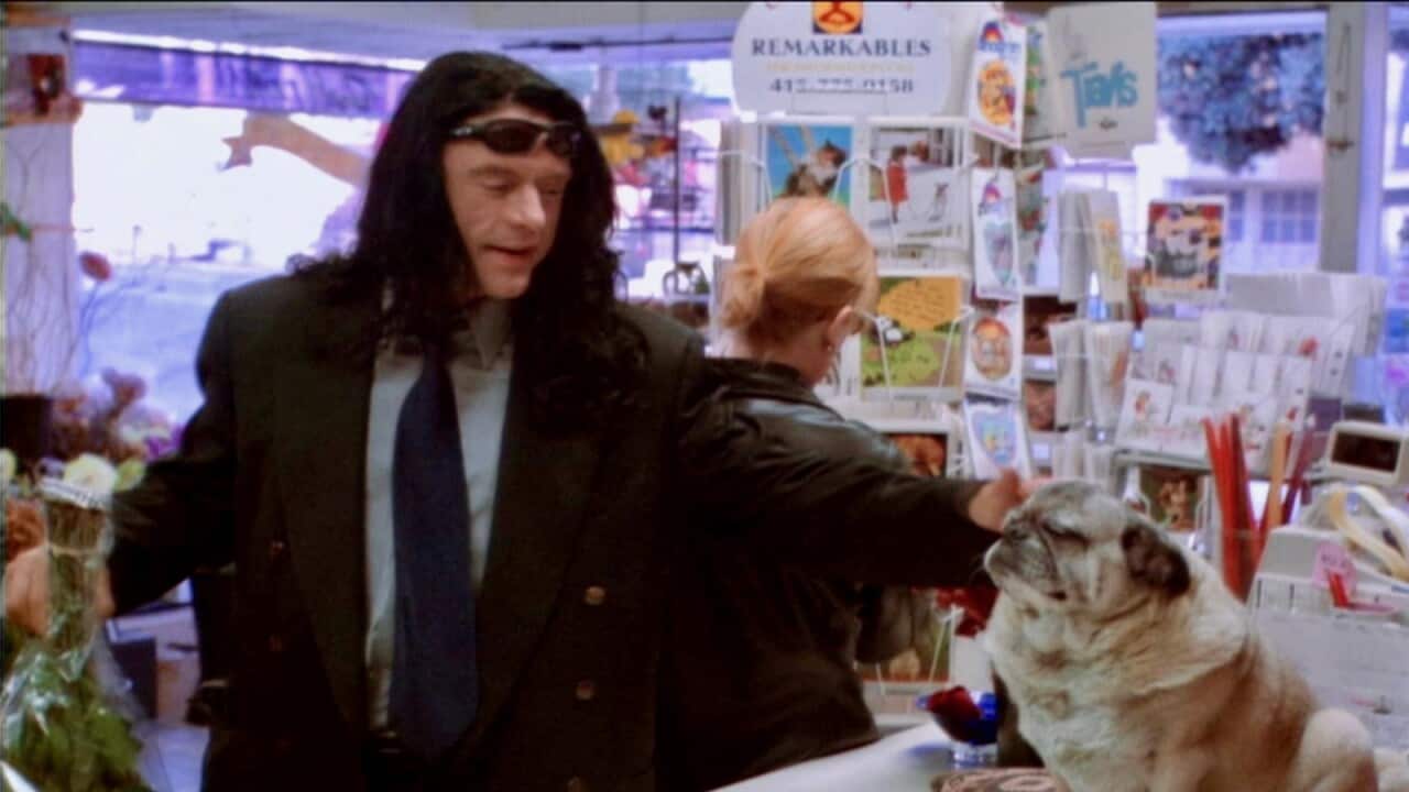 The Room flower shop scene