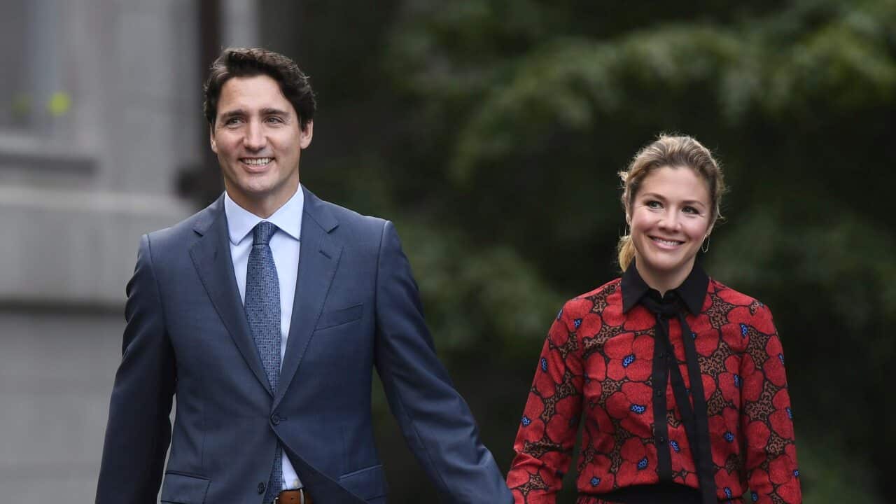Canada's Prime Minister Justin Trudeau and his wife Sophie Gregoire-Trudeau.