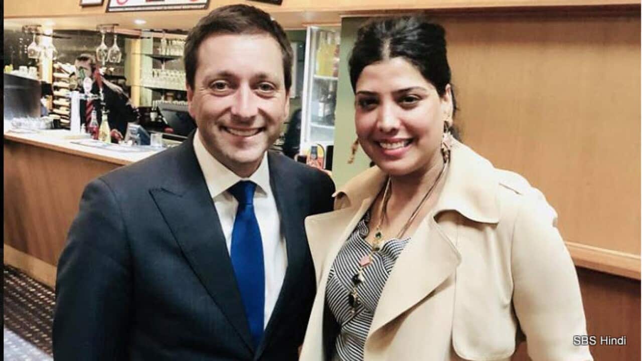 Neelam Rai Dhingra with Mathew Guy