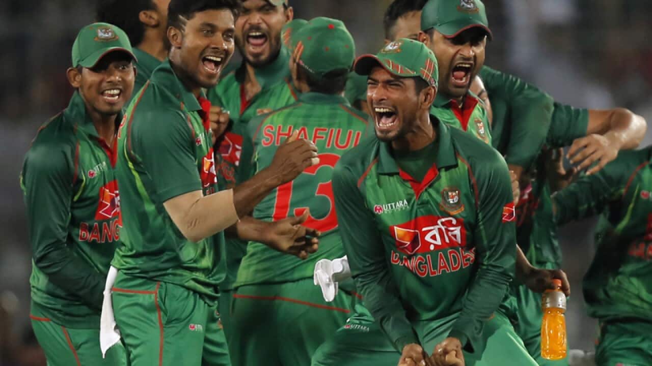 Members of the Bangladesh one-day cricket squad