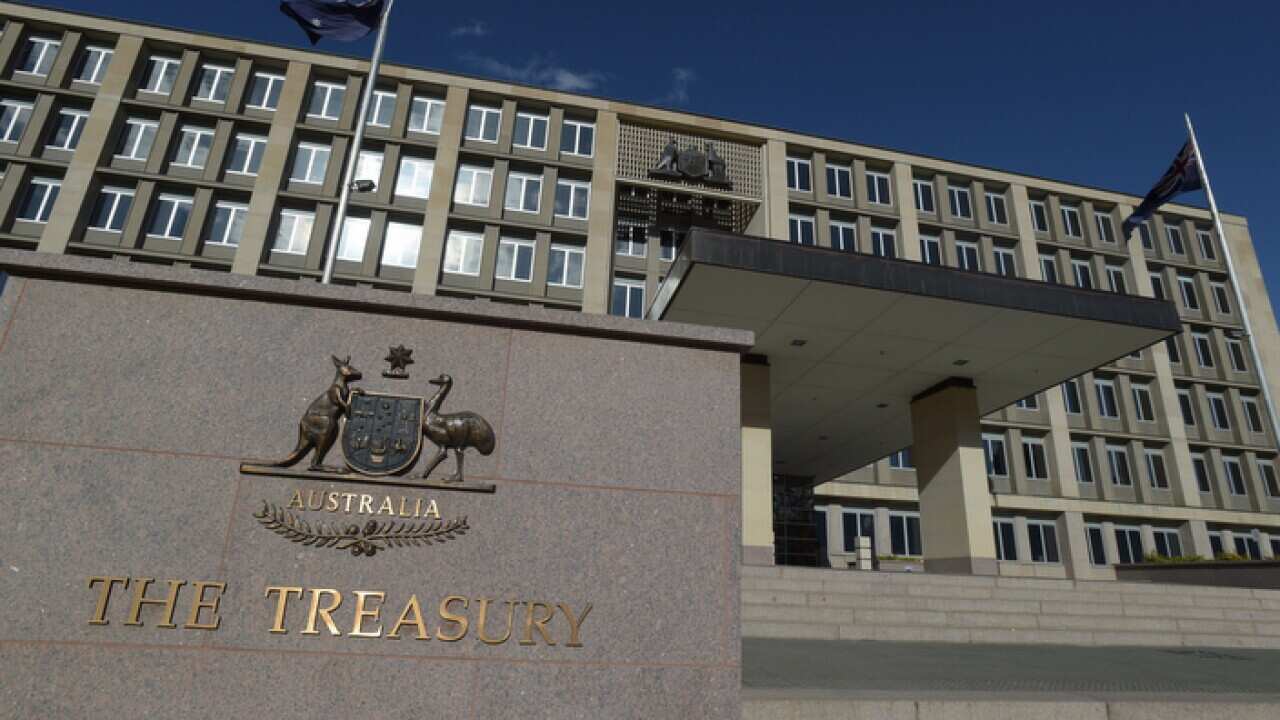 The Treasury building is seen in Canberra, Tuesday, May 5, 2015. (AAP Image/Lukas Coch) NO ARCHIVING