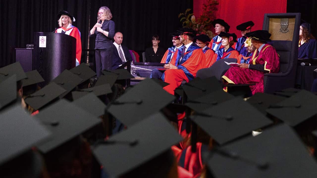 یک مراسم فارغ التحصیلی در دانشگاه لاتروب