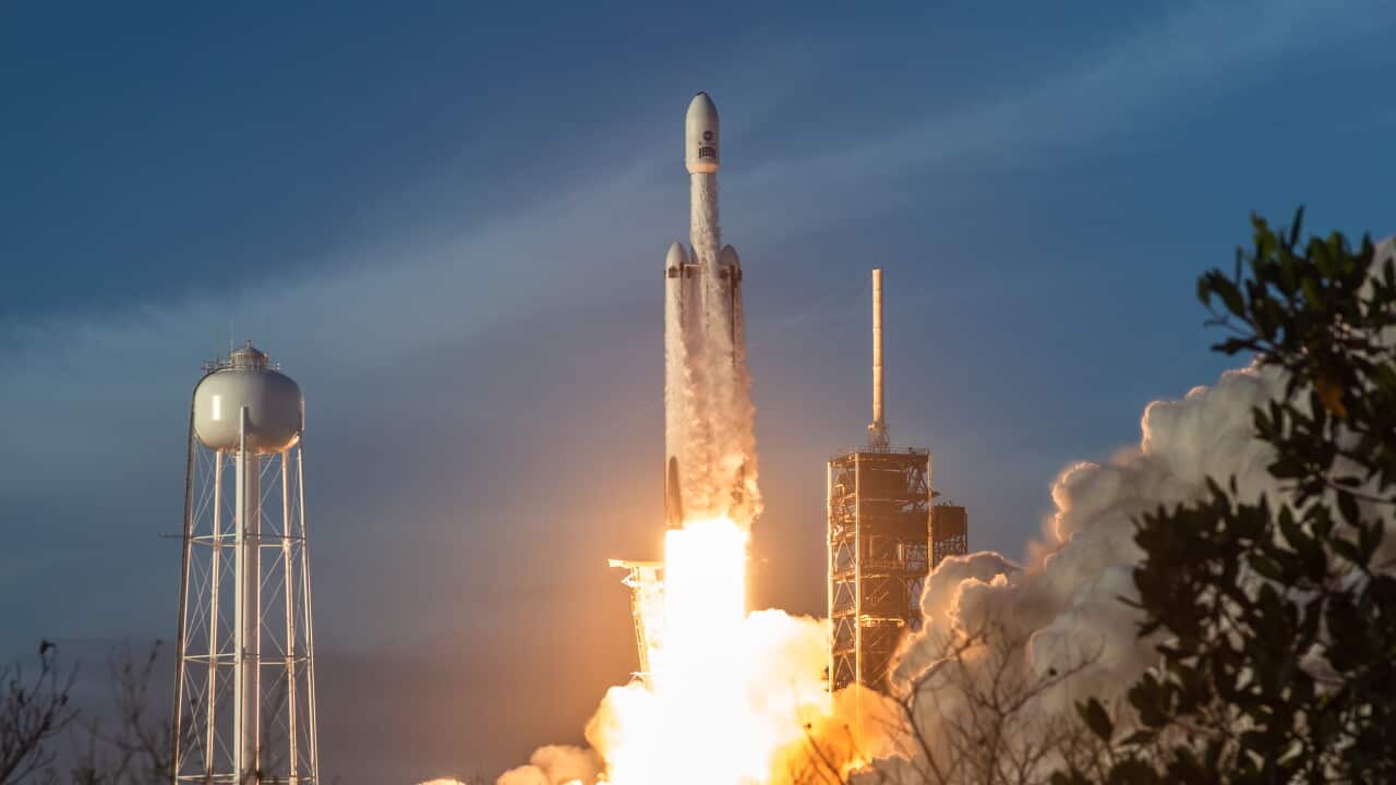 Il momento del lancio del razzo SpaceX Falcon dal Kennedy Space Center, con il Nancy Grace Roman Space Telescope.