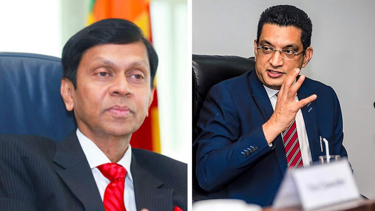 Former Central Bank Governor Ajith Nivard Cabraal_ Finance minister Ali Sabri