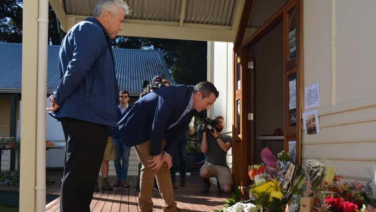 WA Premier Mark McGowan, centre, says the tragedy in his state had nothing to do with gun control.