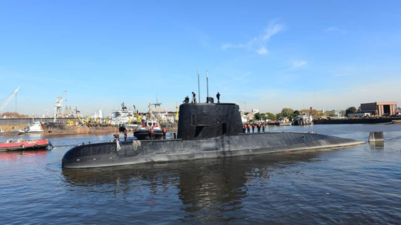 An undated handout photo made available by the Argentine Navy on 17 November 2017 shows the ARA San Juan submarine.