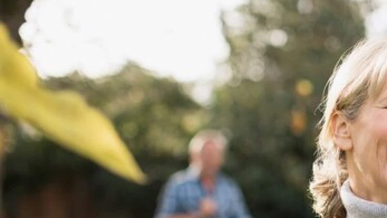 Happy mature woman