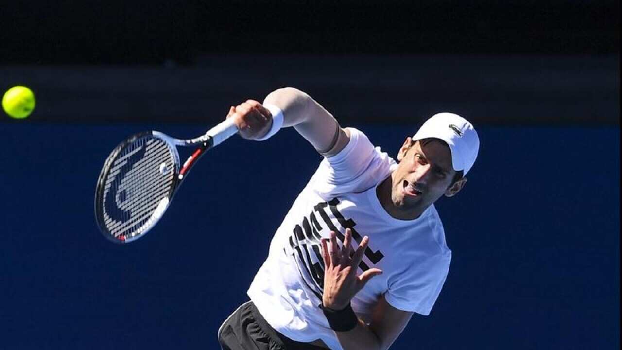 Novak Djokovic of Serbia