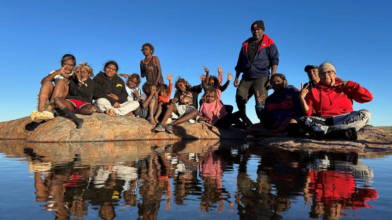 Yalata community visit the newly discovered rock hole for the first time (Supplied Andrew Alderson).jpeg