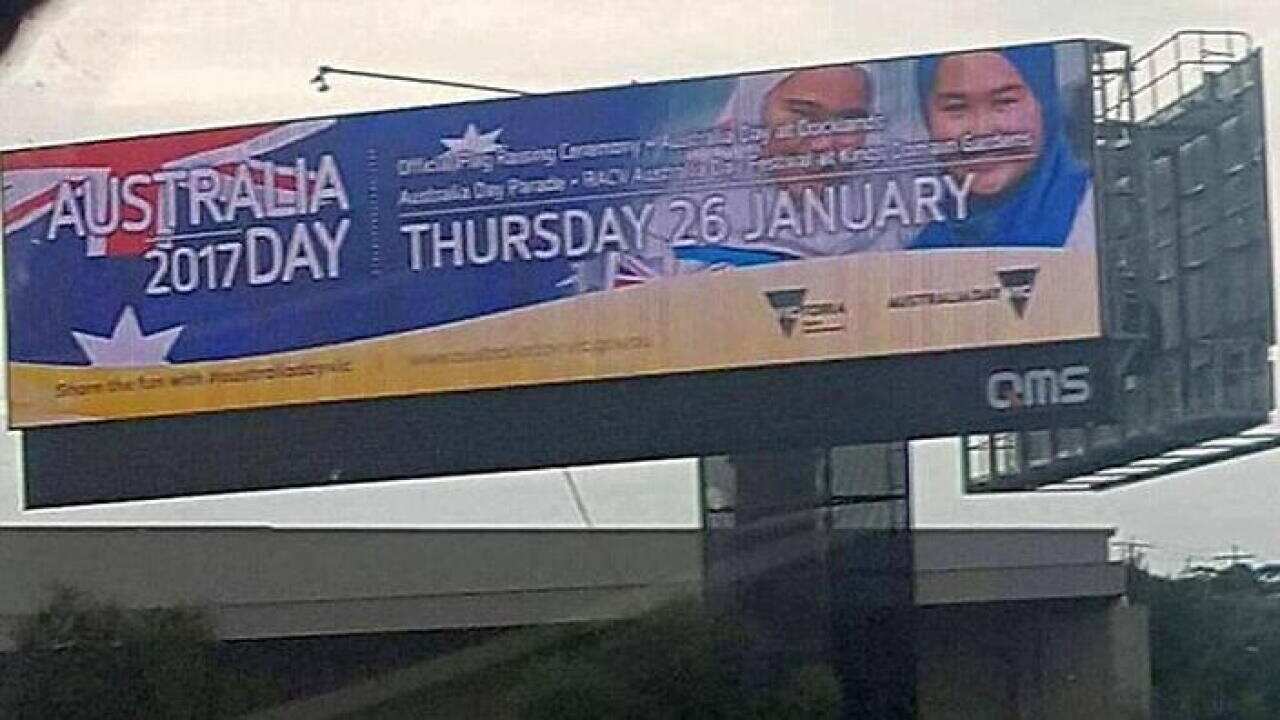The billboard engulfed in huge backlash