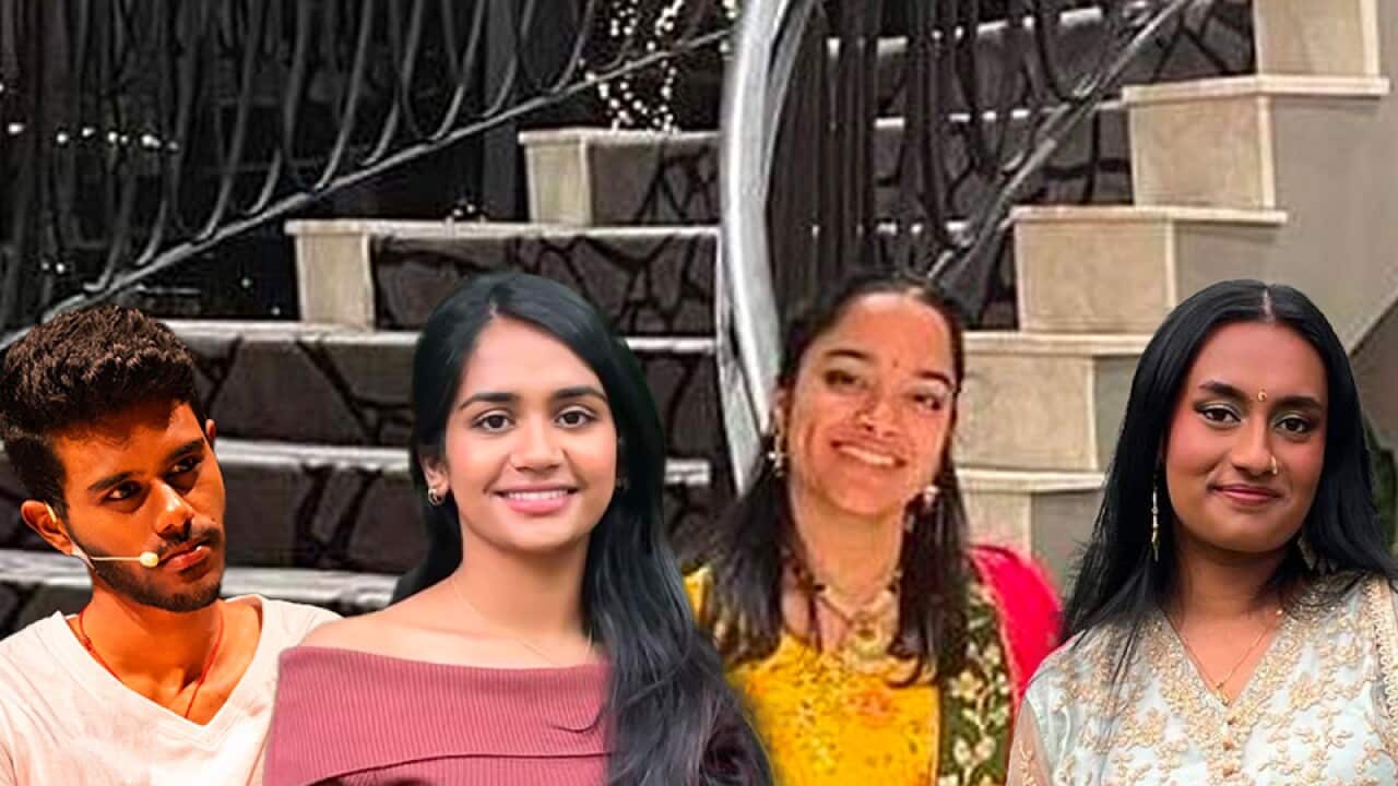 UNSW Anjali Tamil Society’s Sivesh Jayamohan, Sri Balasubramani, Prashanthi Prabaharan, and Soumiya Amalan