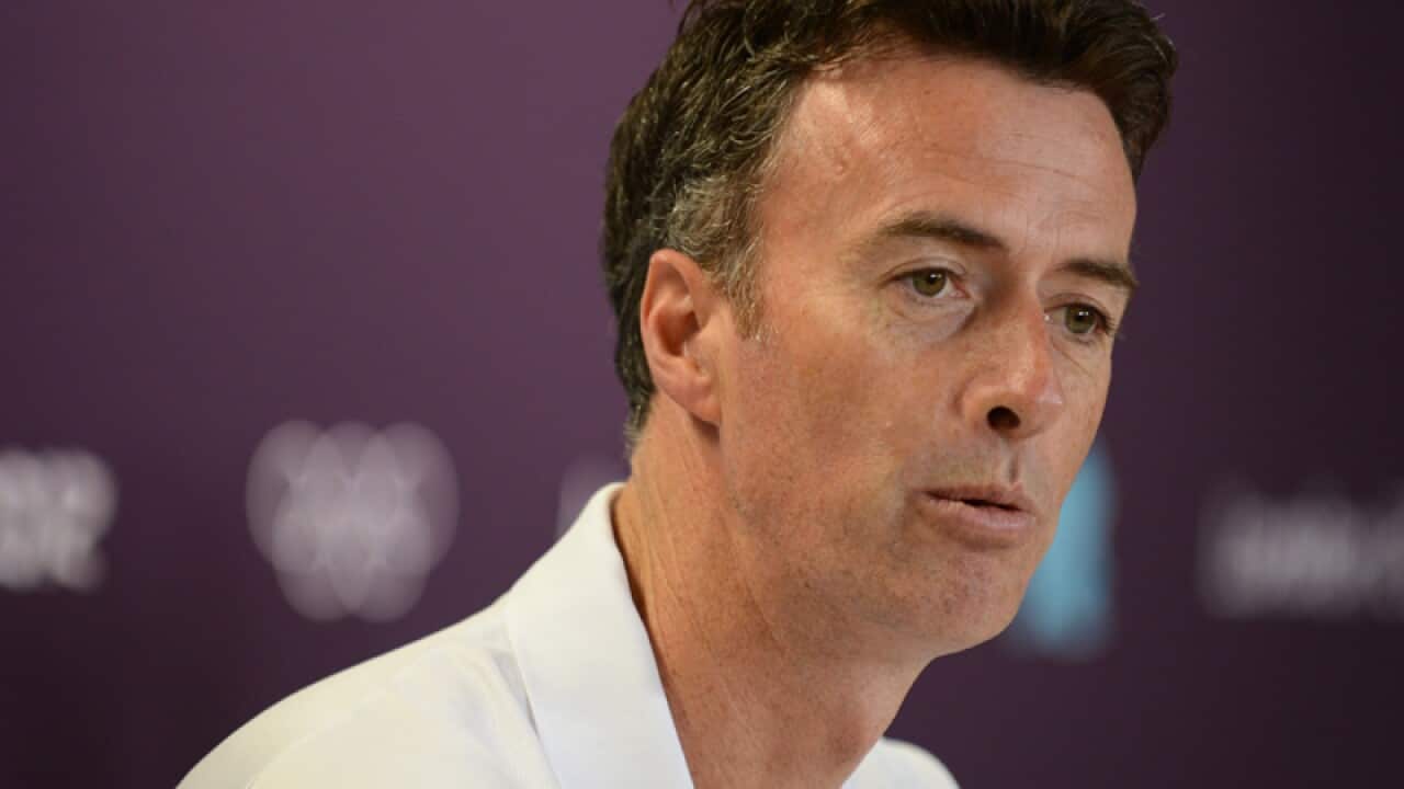 Nick Green during a press conference.