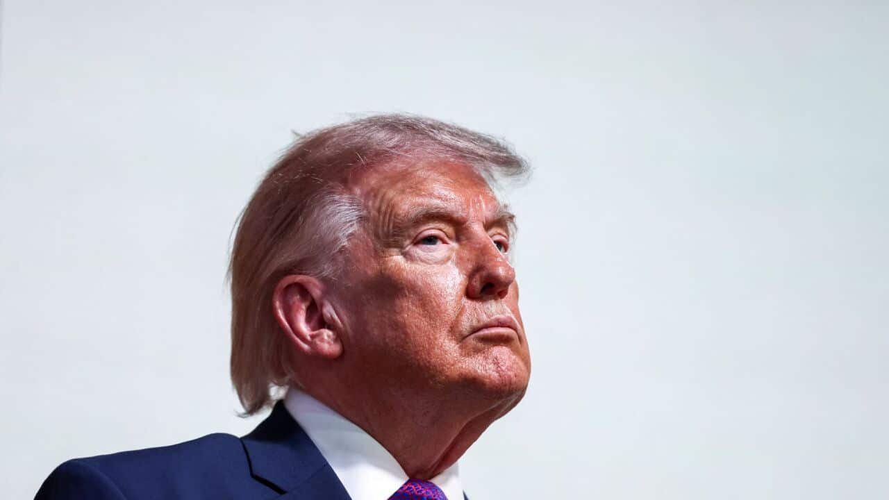 A picture of US President Donald Trump at a healthcare affordability event at the White House (AAP).jpg