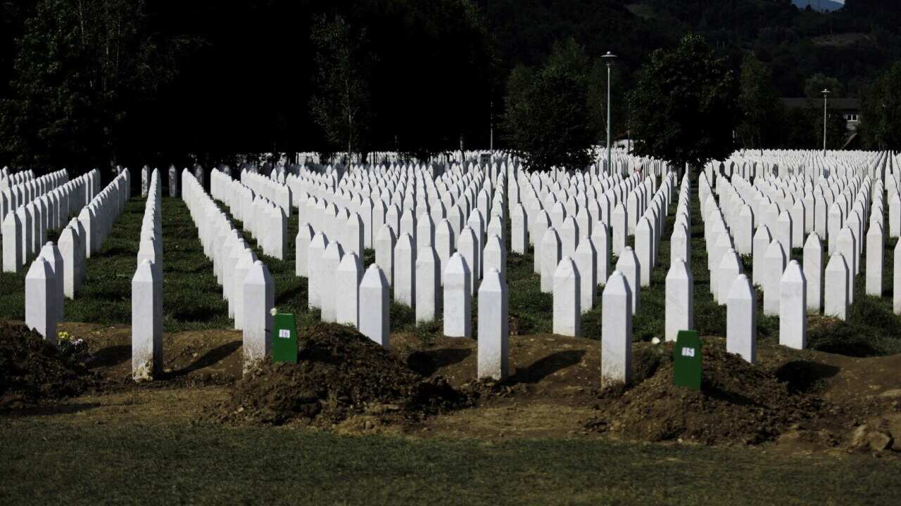A view of the Srebrenica–Potočari Memorial and Cemetery for the Victims of the 1995 Genocide