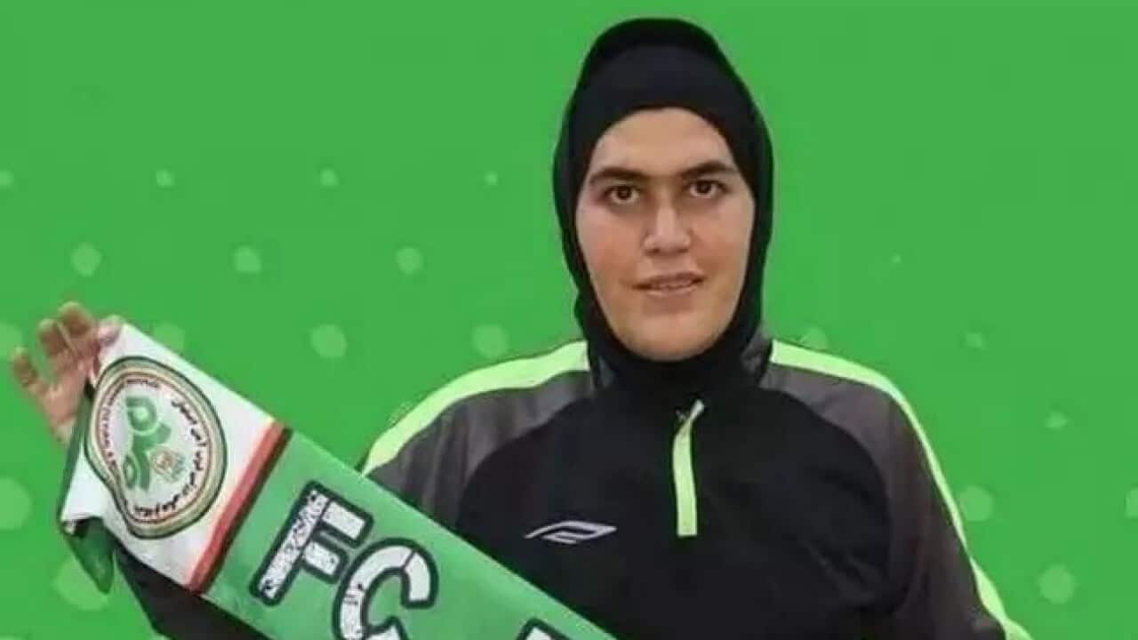 Iranian women's football team's goalkeeper, Zohreh Koudaei