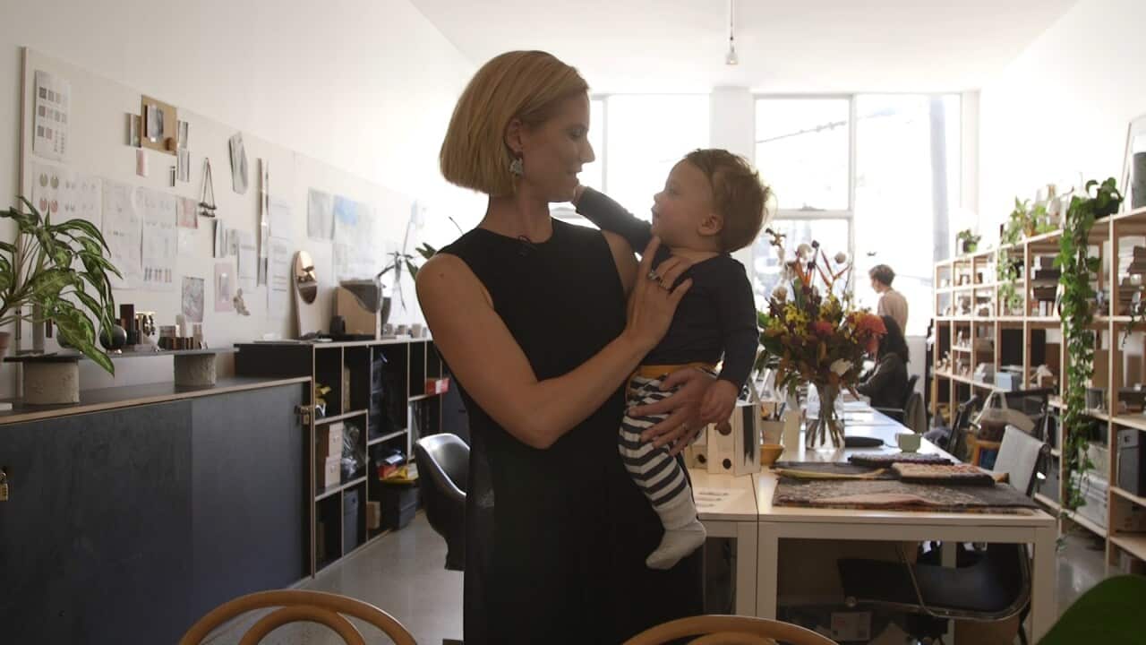 Common Knowledge co-founder Kate Hurst with her baby boy.