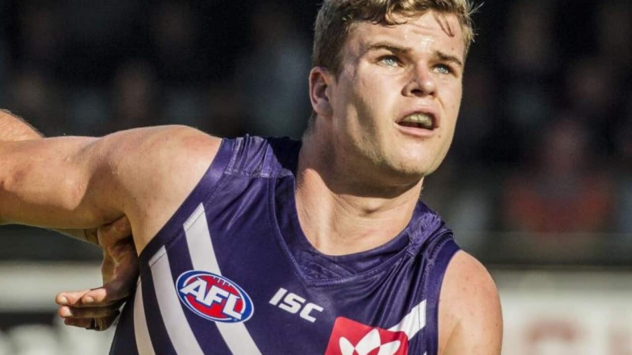 A file image of Fremantle Dockers player Sean Darcy