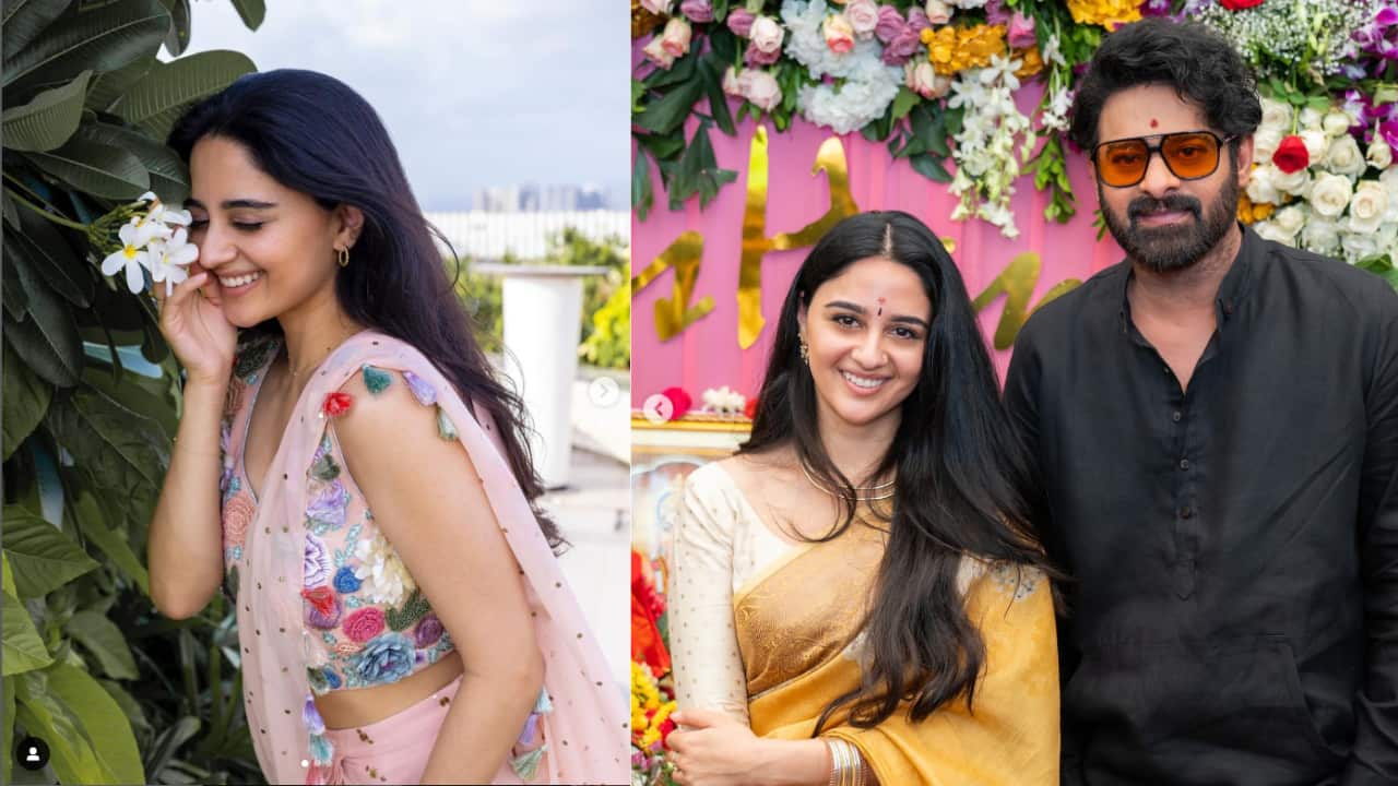 Iman Ismail and Prabhas Pose at the Film Launch by Mythri Movie Makers