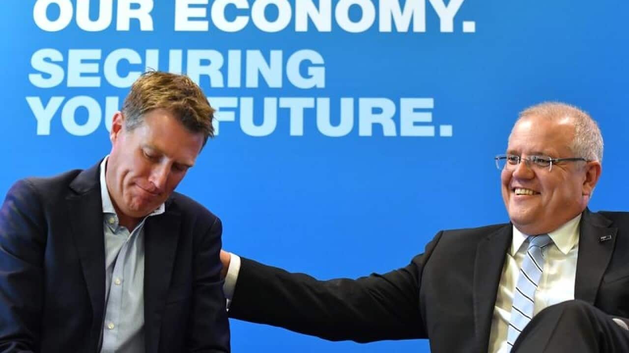 Attorney-General Christian Porter with Prime Minister Scott Morrison.