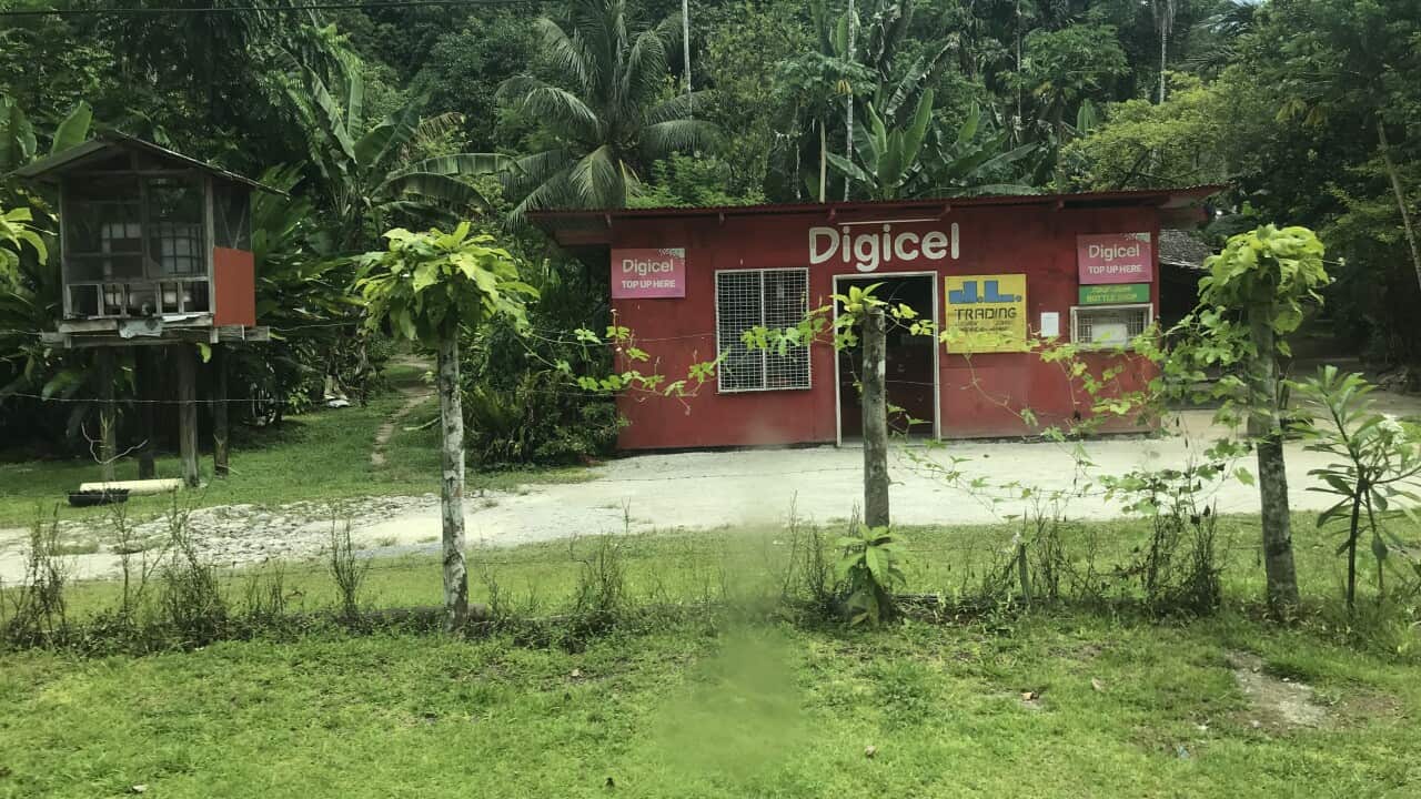 An outlet for 'Digicel', one on Manus Island's telco providers