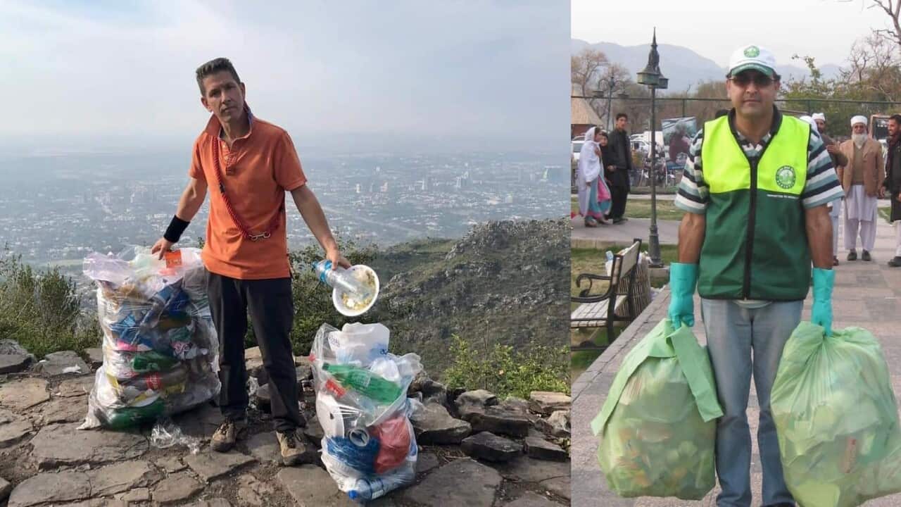 British high commissioner on left and Tariq Khan on right