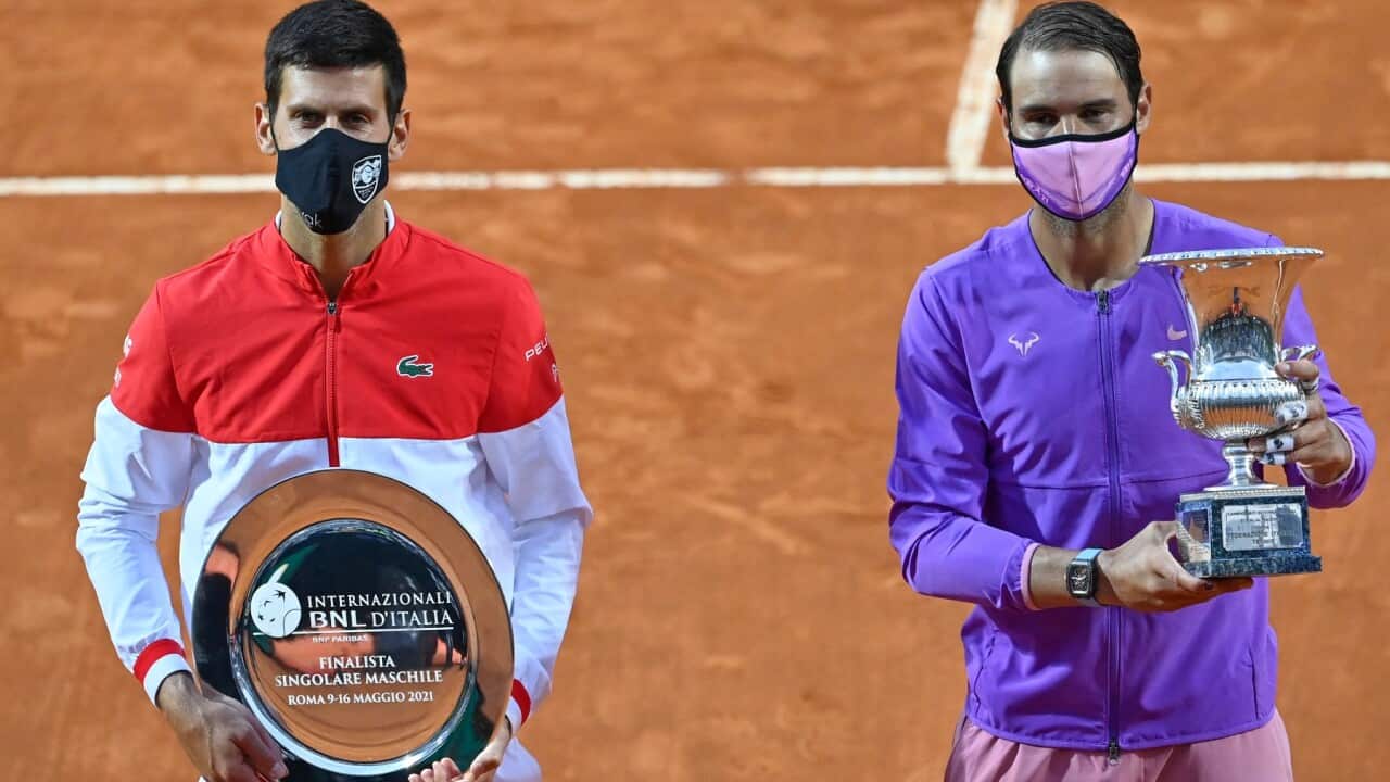 Novak Djokovic e Rafa Nadal, finalisti dell'edizione 2021 degli Internazionali d'Italia di tennis maschili