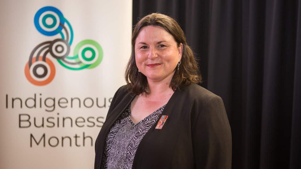 Dr Michelle Evans at the launch of the 2019 Indigenous Business Month.