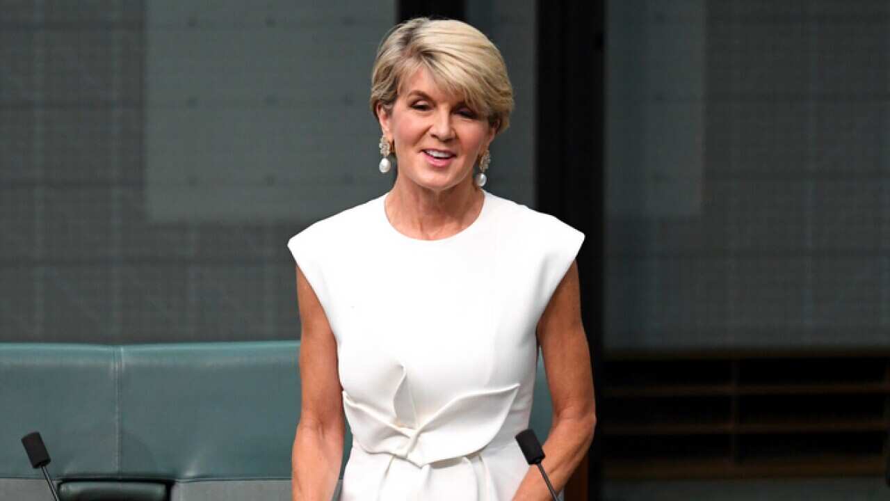 Member for Curtin Julie Bishop announces she will not be contesting the seat of Curtin in the upcoming 2019 Federal Election in the House of Representatives at Parliament House, in Canberra, Thursday, February 21, 2019. (AAP Image/Sam Mooy) NO ARCHIVING