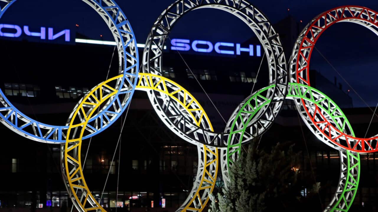 Olympic rings in Sochi