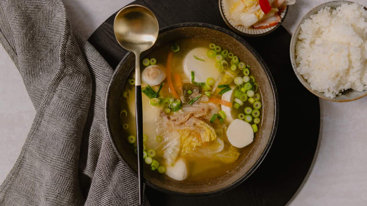 White kimchi soup