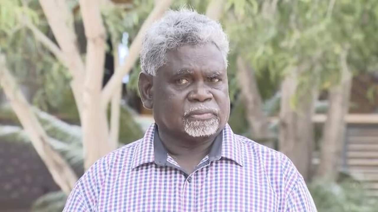 Independent member of the Northern Territory Legislative Assembly Mark Guyula at the Garma Festival in North East Arnhem land.