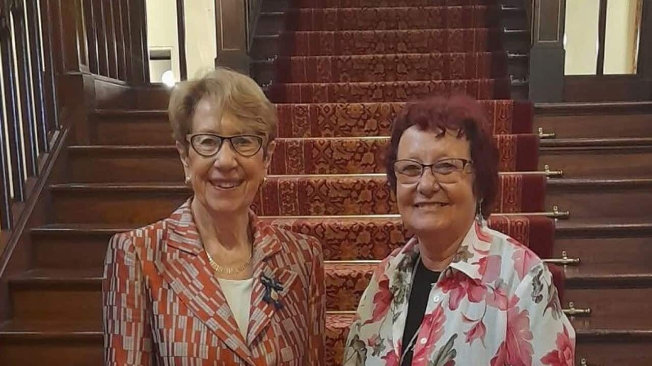 Doris Meilak meeting with the Governor of NSW, H.E. Margaret Beasley. Doris was invited to Gov House after her recent win in the Syd Gardens Comp April 25.jpg