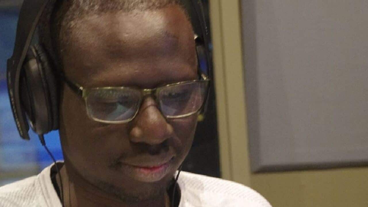 Peter Ajak in the studios