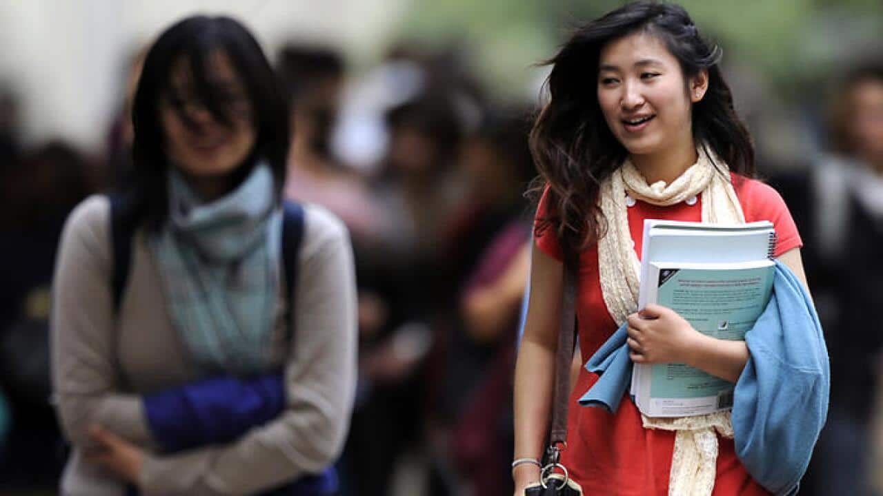 Tertiary students at the University of Melbourne in Melbourne, Wednesday, May 8, 2012. (AAP Image/Julian Smith) NO ARCHIVING