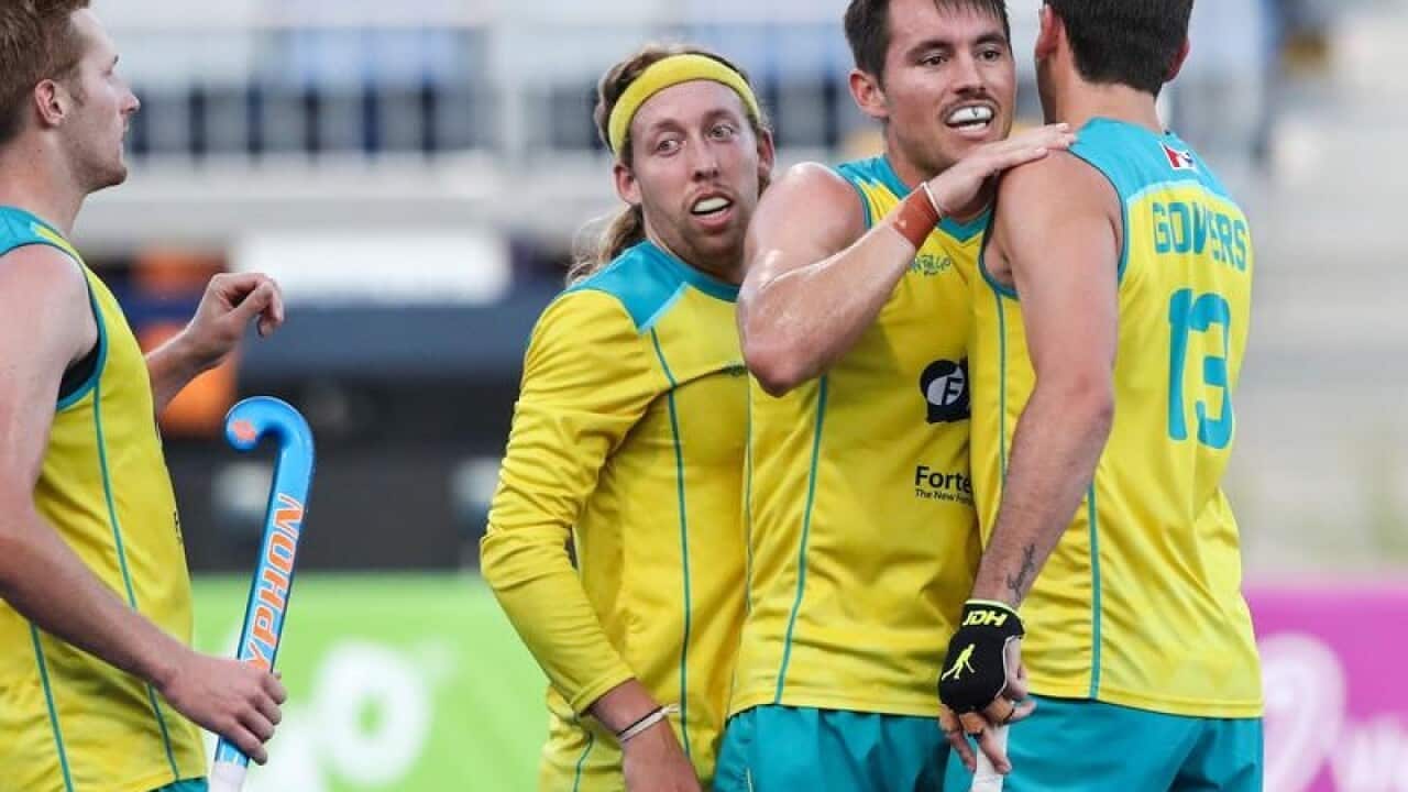 the Kookaburras celebrating
