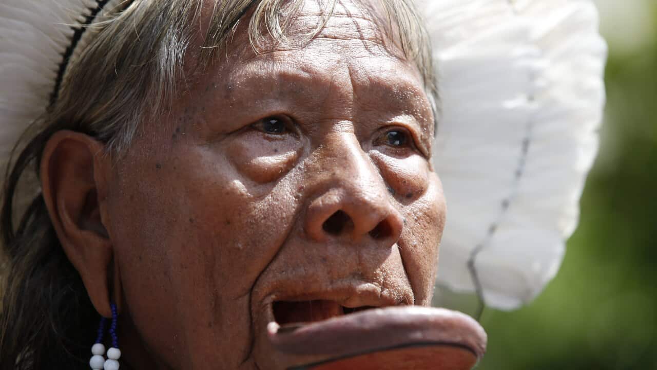 Raoni Metuktire lip plate