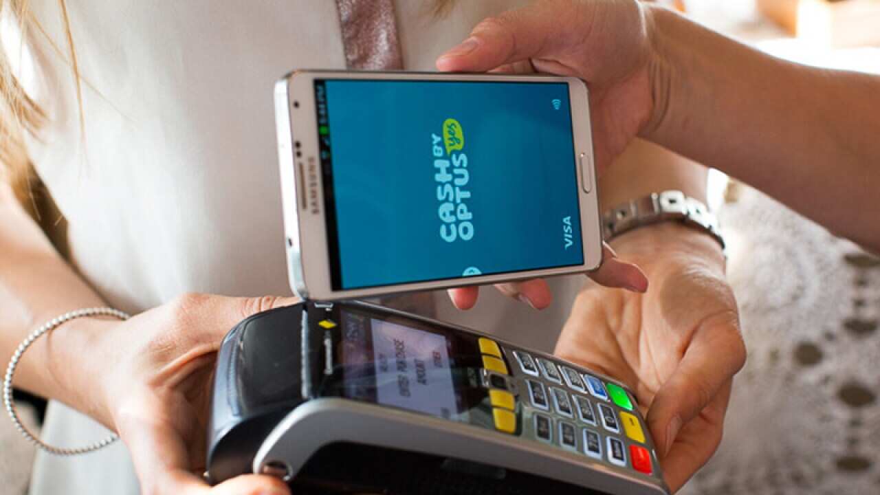 A contactless payment app designed by Optus